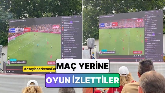 Dakikalar Sonra Fark Ettiler: Kırıkkale'de Dev Ekranda Milli Maç Yerine Oyun Açtılar