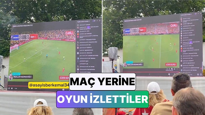 Dakikalar Sonra Fark Ettiler: Kırıkkale'de Dev Ekranda Milli Maç Yerine Oyun Açtılar