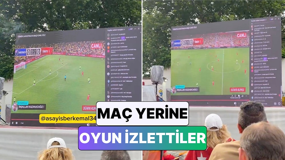 Dakikalar Sonra Fark Ettiler: Kırıkkale'de Dev Ekranda Milli Maç Yerine Oyun Açtılar