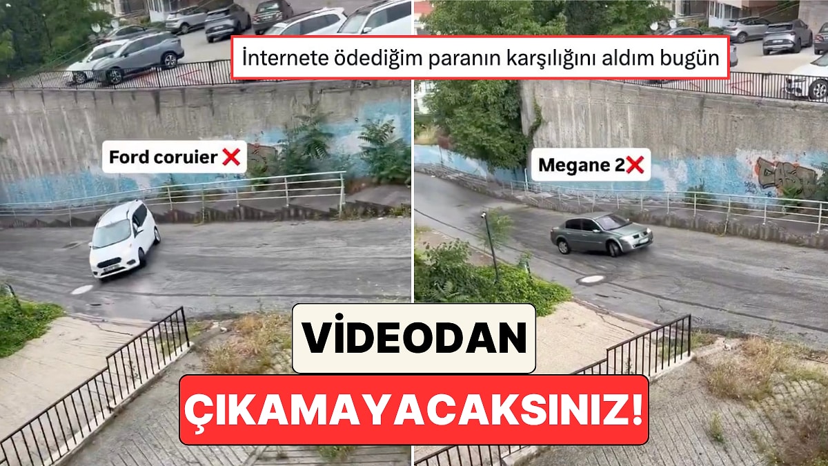 Ankara'daki dik yokuşta arabaların mücadelesi viral oldu