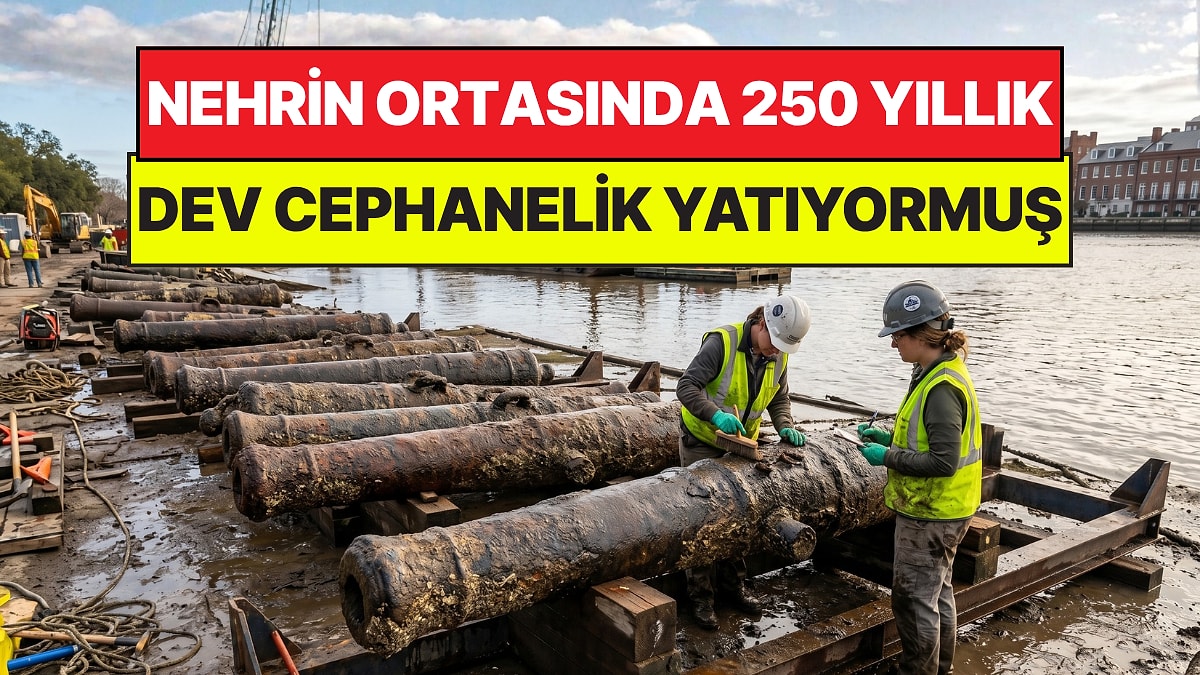 Liman kazısında Amerikan Bağımsızlık Savaşı'ndan kalma toplar bulundu