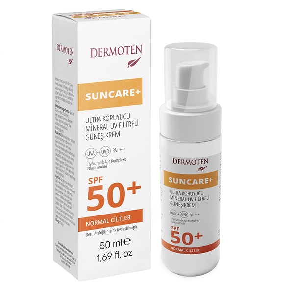 Dermoten normal ciltler için Spf50 güneş kremi mağaza indirimine ek bize özel onedio40 koduyla sepetinizde!