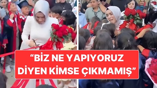 Sınıf Öğretmeninin Ortaokula Geçen Öğrencileri İçin Kurdele Kesmesi ve Ağlaması Gündem Oldu