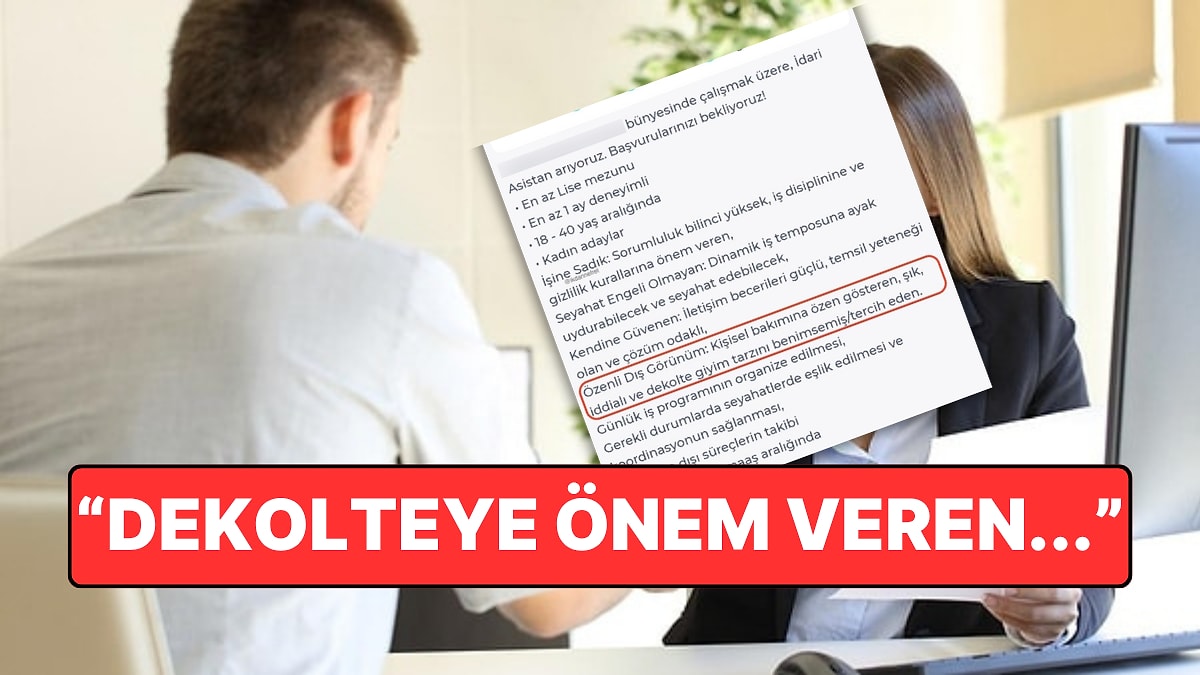 İzmir'deki 135 Bin Liralık "Dekolteli" Asistan İlanı Şoke Etti