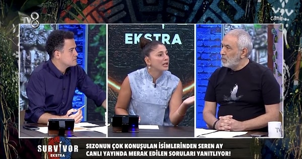 Survivor'ın olaylı yarışmacısı Seren Ay, Survivor Ekstra yorumcusu Murat Özarı'yla birbirine girdi.