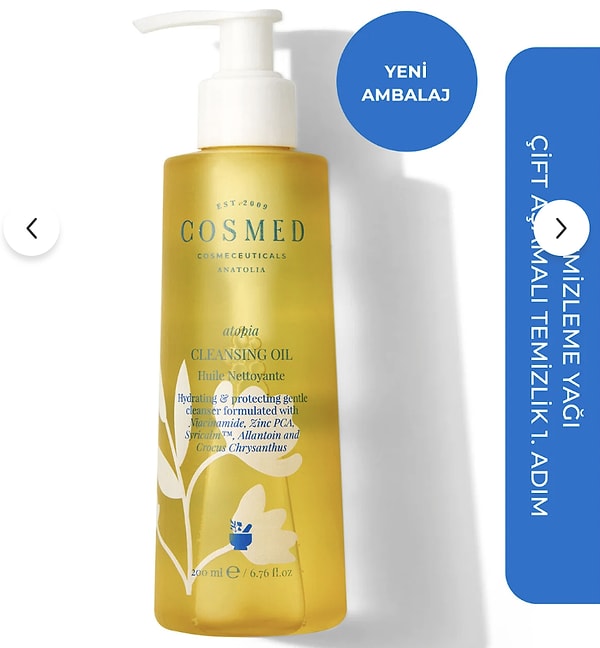 Çift aşamalı cilt temizliğinin favorilerinden Cosmed temizleme yağı kat kat uygulanan sepet indirimleriyle!