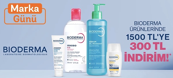 Bioderma ürünlerinde Marka Gününe özel sepet indirimi!