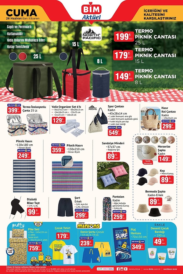 North Pacific Termo Piknik Çantası 25 Litre 199 TL