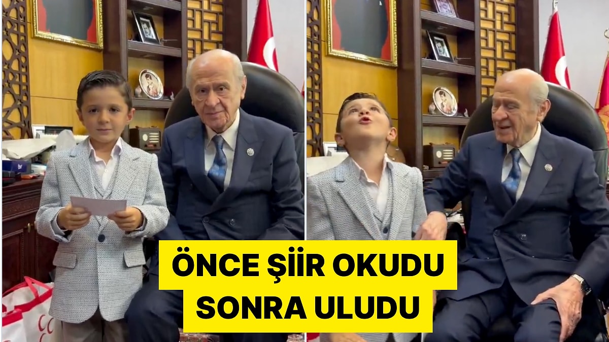Bir İlkokul Öğrencisi Devlet Bahçeli'ye Yazdığı Şiiri Okudu Ardından Uludu