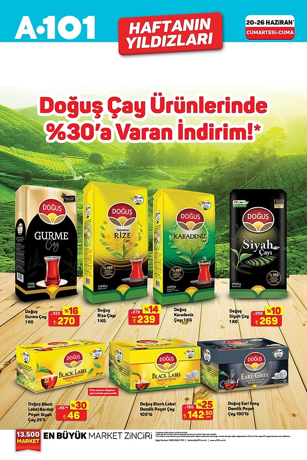Doğuş çay ürünlerinde %30'a varan indirim