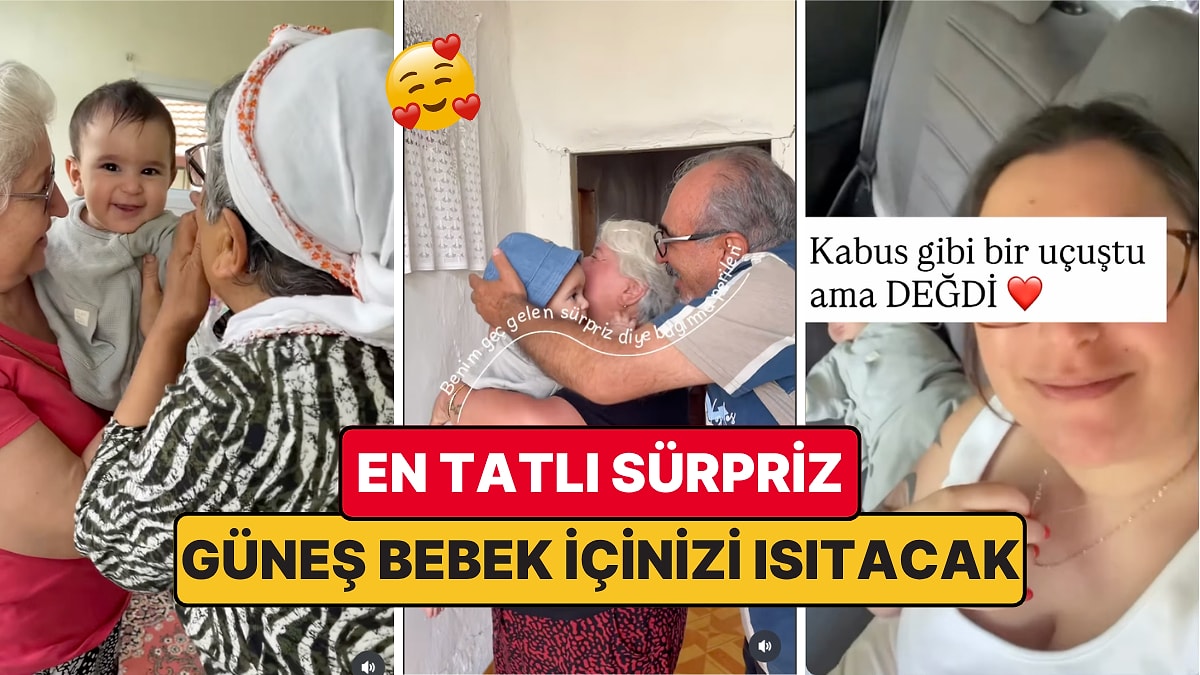 İçerik Üreticisi Buket Kaya'dan Yürek Isıtan Sürpriz: Güneş Bebek ve Anneannesinden Bol "Abooo"lu Kavuşma