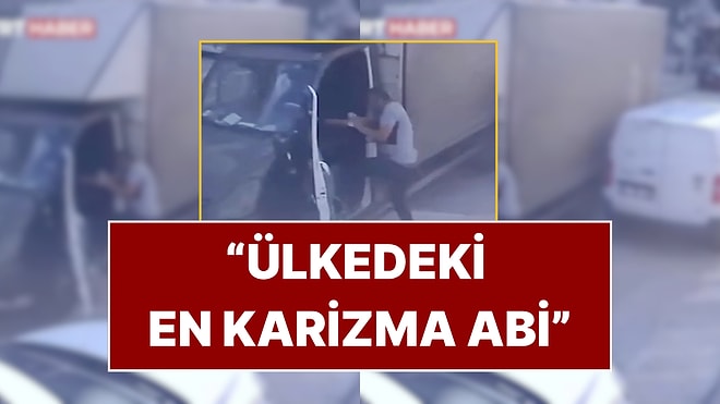 El Freni Çekilmediği İçin Yokuş Aşağı Giderek Tehlike Yaratan Kamyoneti Atlayıp Durduran Fırıncı Viral Oldu
