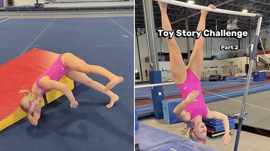 Unbelievable Skills: Gymnast Amazes Everyone With Flawless Toy Story Challenge