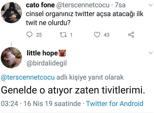 Bir de itiraf...