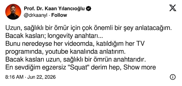 Profesör Kaan Yılancıoğlu uzun yaşamın sırrını açıkladı.