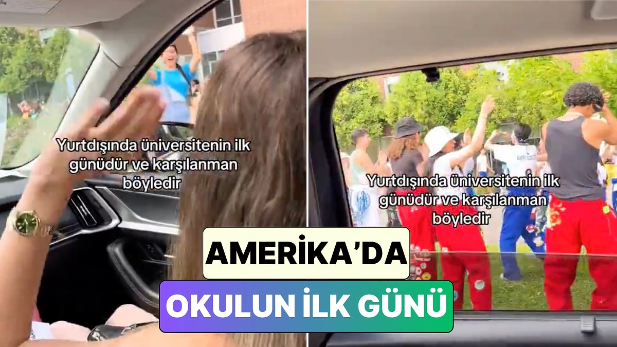 Amerika'da Üniversiteye Başlayan Bir Türk Okulun İlk Günü Yapılan Karşılama Törenini Paylaştı