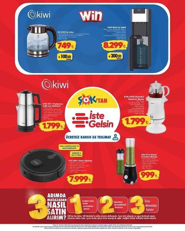 Kiwi Su Isıtıcı 749 TL