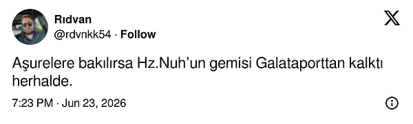 Gelin bu aşureye yapılan komik yorumlara bakalım.