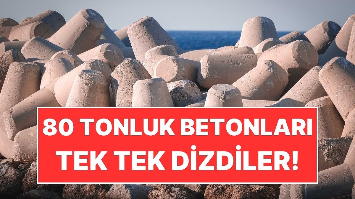 80 Tonluk Betonları Kıyılara Tek Tek Dizerek Kalkan Kurdular