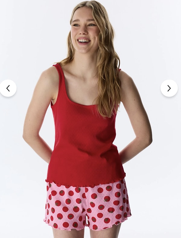 Yaz gecelerinde ev giyimi için tasarlanan pamuklu şortlu pijama takımlarında 2 al 1 öde!