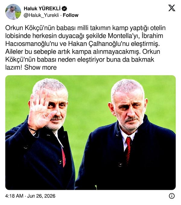 İddia: "Orkun Kökçü'nün babası eleştirdi. Aileler artık kampa alınmayacak."