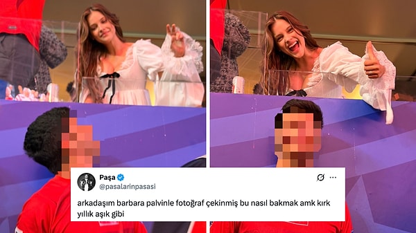 Taraftarın Barbara Palvin ile çektiği fotoğraf 👇