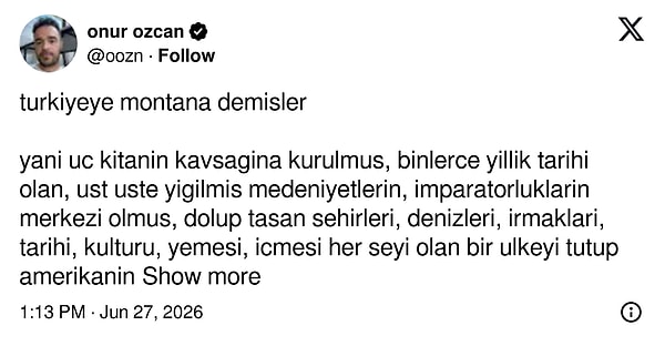 Türkiye’nin Montana olarak tanımlanmasına sosyal medyadan tepkiler de gecikmedi.