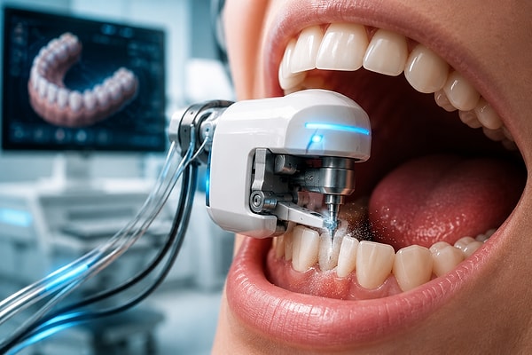 Despite not yet being equipped with a sensor to measure position, the robot has been tested on ceramic models that mimic synthetic resin and real tooth enamel.