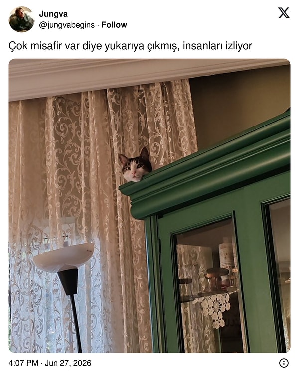 Keşke misafir gelince biz de böyle yapabilsek.