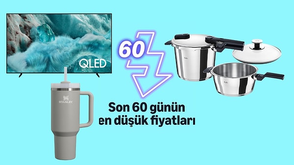 Son 60 günün en düşük fiyatları fırsatıyla evinizin ve mutfağınızın tüm eksiklerini kapatma zamanı geldi!