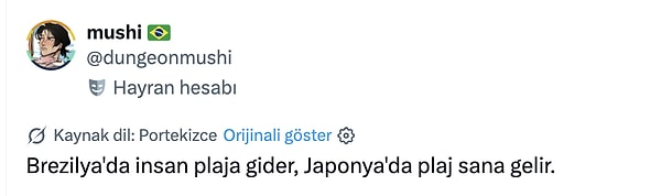 Brezilyalılar da Japonya'daki deprem ve tsunami felaketlerine gönderme yaptı.