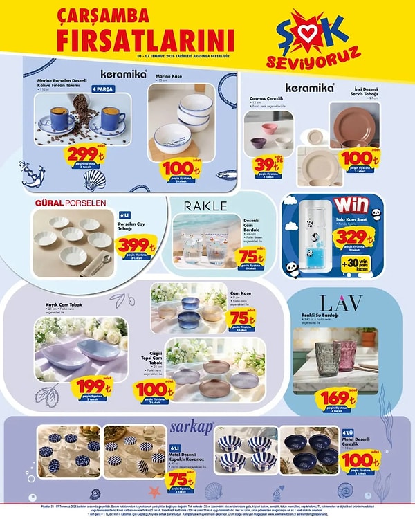 Keramika Marine Porselen Desenli Kahve Fincan Takımı 299 TL