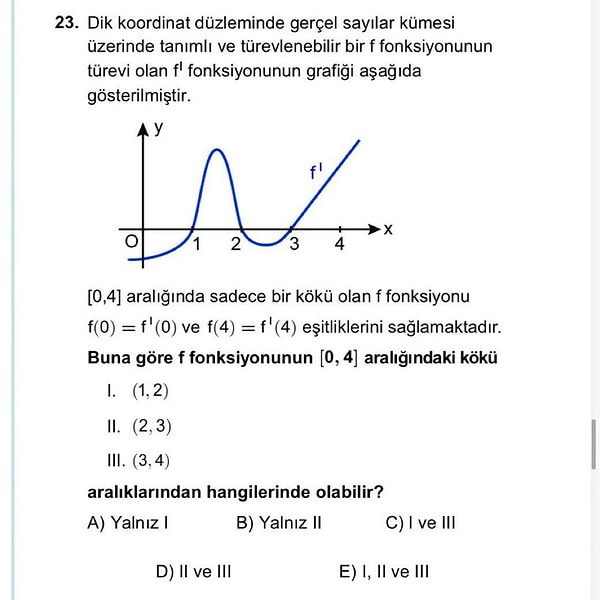 YKS'de cevabı değiştirilen soru