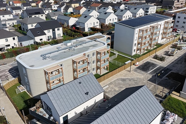 The walls of the apartment complex, consisting of 12 units, were fabricated using a 3D printer.