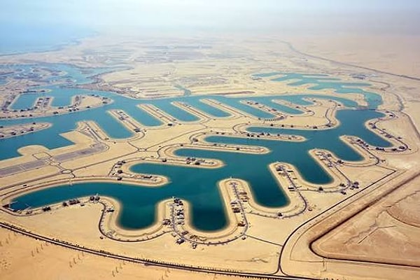 Rising in the southeast of Kuwait, Sabah Al Ahmad Sea City is akin to a massive real-life transformation of those intricate trenches we used to dig as children on the beach to prevent the water from becoming stagnant, while building our sand castles.