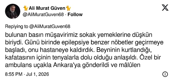 "Epilepsi geçirdi..."