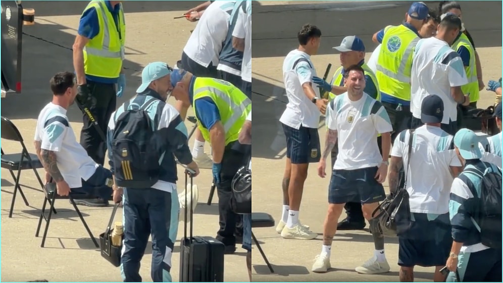 Lionel Messi ve Arkadaşları Güvenlik Kontrolünden Geçerken Görüntülendi