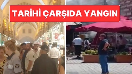 İstanbul’daki Tarihi Mısır Çarşısı’nda Yangın Çıktı