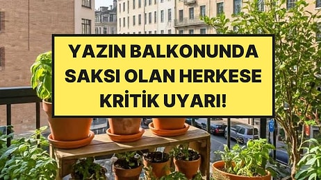 Yazın Balkonunda, Terasında Saksı Bulunduranlar Yandı