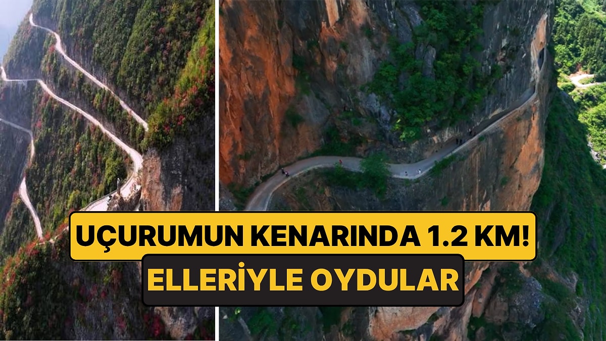 Uçurumun Kenarına Elleriyle Oyarak 1,2 Kilometrelik Yol Yaptılar!