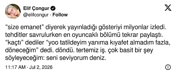 Göktaş hakkında yapılan bazı paylaşımlar şöyle: