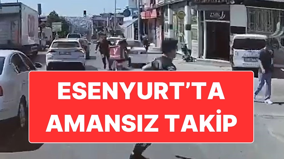 Esenyurt’ta Polis Dur İhtarına Uymayan Şüpheliyi Yoldan Geçen Kuryenin Arkasına Atlayarak Takip Etti