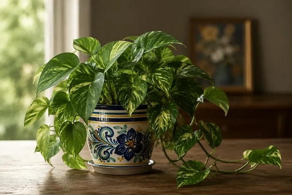 1. Pothos (Devil's Ivy):