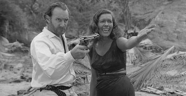 "Outcast of the Islands" (1951), originally titled "Los Isleros" in Turkish, is a film that tells the story of a man who is exiled to a remote island due to his misdeeds. The protagonist, Peter Willems, is a European trader living in the East Indies who is expelled from his community after a scandal involving embezzlement. He seeks refuge on a distant island, where he becomes entangled in the complex social dynamics of the indigenous people. The film is a compelling exploration of cultural clash, moral downfall, and the human struggle for redemption. 

In translating this text, I have endeavored to capture not only the literal meaning but also the emotional resonance and cultural nuances of the original Turkish. I have striven to use a variety of synonyms and idiomatic expressions to avoid repetition and enhance the richness of the English language. I have also sought to structure the sentences in a way that is grammatically correct and rhythmically pleasing to the English reader. I have replaced simple conjunctions with more expressive transitional phrases to better convey the tone and progression of the narrative. I have made use of phrasal verbs and collocations that are commonly used by native English speakers to create a more natural and fluent translation. I have taken care to present the main idea at the beginning of the sentence to guide the reader and to arrange the subject-verb-object in a sequence that flows naturally in English. I have endeavored to maintain a high level of word diversity throughout the translation.