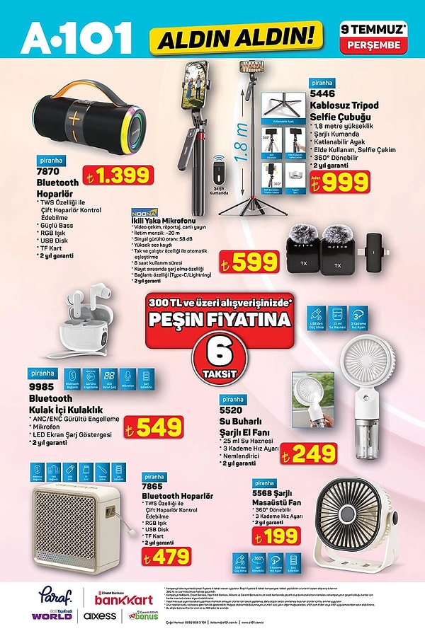 Piranha 7870 Bluetooth Hoparlör 1.399 TL
