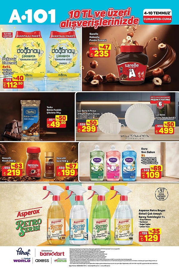 10 TL ve üzeri alışverişlerde👇