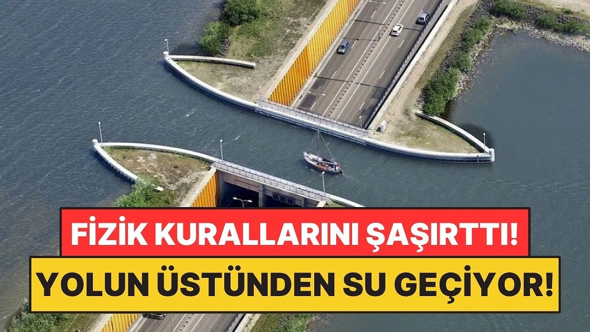 Fizik Kurallarını Şaşırtan Köprüde Tekneler Üstten Araçlar Alttan Gidiyor!