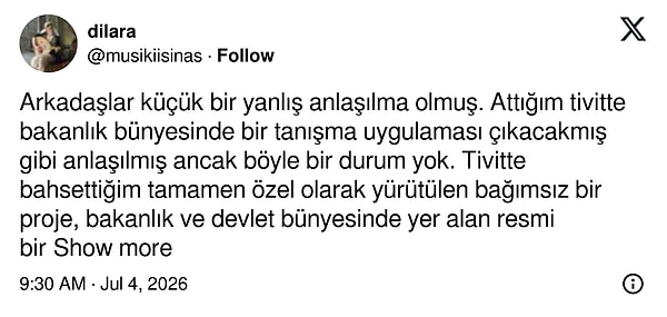 Ancak sözlerinin yanlış anladığını belirten kullanıcı işin aslını açıkladı👇🏻