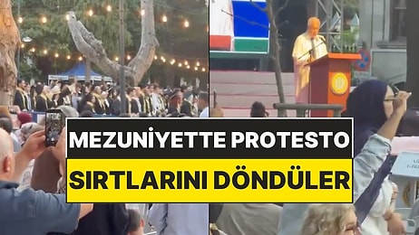İstanbul Üniversitesi Mezuniyetinde Öğrenciler Rektörü Sırtlarını Dönerek Protesto Etti