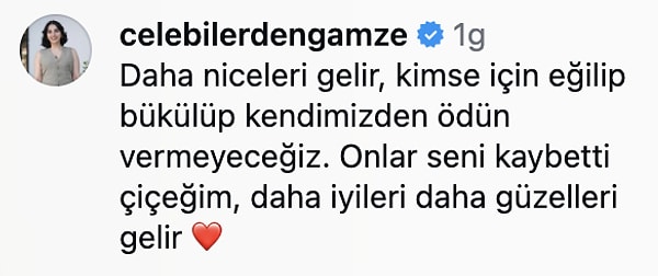 Gözde Akyol isimli kullanıcının paylaşımına destek mesajları yağdı: